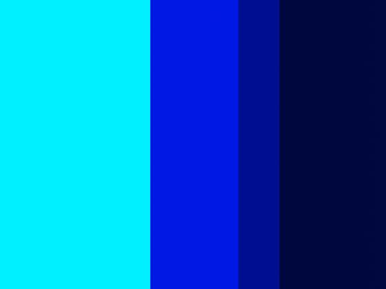 Gradient blue image (starting from the left): electric blue, royal blue, deep blue, dark blue
